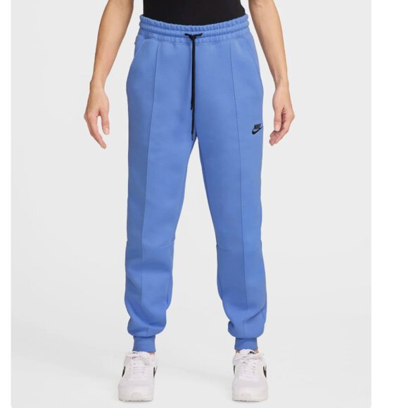 Nike Sportswear Tech Fleece Mid-Rise Joggers in Royal Pulse - Women's Size Small